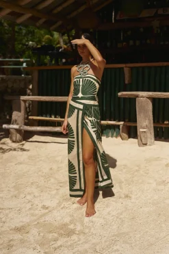 Trending Now-Johanna Ortiz Ancient Peru Dress In Green
