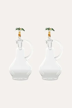 Table Tops-Johanna Ortiz Cano Cristales Vinegar Cruet In Green Set Of 2