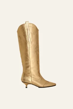 Shoes-Johanna Ortiz Exuberant Spirit Boots In Gold