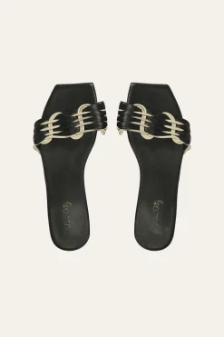 Shoes-Johanna Ortiz Hidden Messages Flats In Black & Ecru