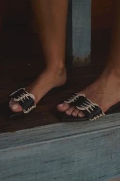 Shoes-Johanna Ortiz Hidden Messages Flats In Black & Ecru