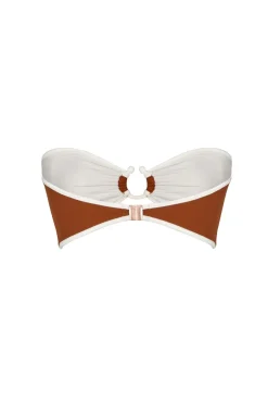 Trending Now-Johanna Ortiz Intense Colorings Bikini Top In Terracota