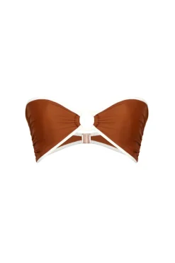 Swimwear-Johanna Ortiz Intense Colorings Bikini Top In Terracota