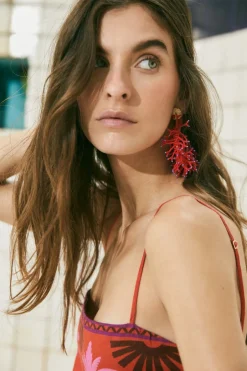 Jewelry-Johanna Ortiz Leyendas Africanas Earrings In Red