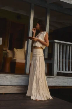 Trending Now-Johanna Ortiz Light And Sound Skirt In Ecru