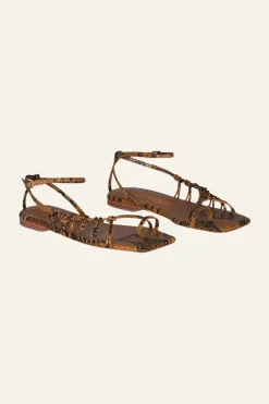 Shoes-Johanna Ortiz Moon Gazer Flats In Brown Python