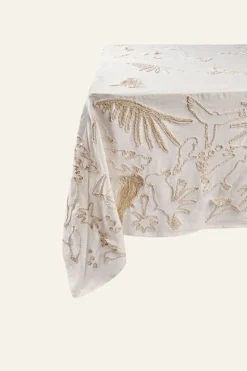 Table Linens-Johanna Ortiz Natural Spice Esperanza Square Tablecloth