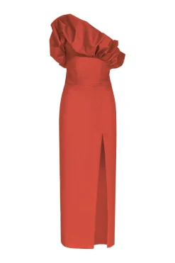 Dresses-Johanna Ortiz Noche Habanera Dress In Red