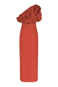 Dresses-Johanna Ortiz Noche Habanera Dress In Red