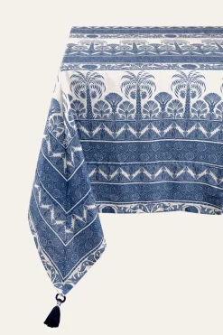 Table Linens-Johanna Ortiz Nuqui Square Tablecloth In Blue