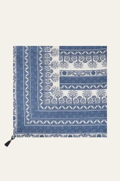 Table Linens-Johanna Ortiz Nuqui Square Tablecloth In Blue