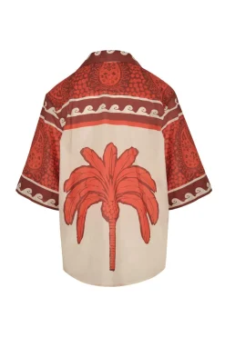 Tops-Johanna Ortiz Paisley Situation Shirt In Red