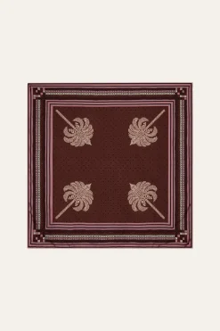 Shawls-Johanna Ortiz Palmas Canas Mini Scarf In Terracotta