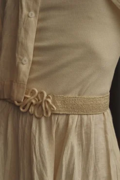 Belts-Johanna Ortiz Rhythmic Ripple Belt In Ecru