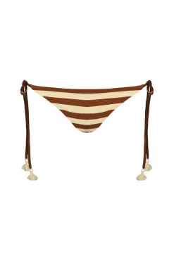 Swimwear-Johanna Ortiz Riverside Bikini Bottom In Ecru & Marsala
