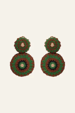 Jewelry-Johanna Ortiz Savage Ornaments Earrings In Deep Green
