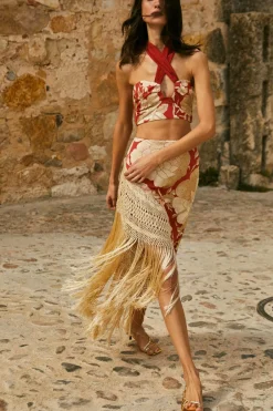 Tops-Johanna Ortiz Sol Ardiente Crop Top