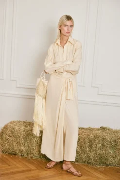 Bottoms-Johanna Ortiz Sweet Palm Skirt In Ecru