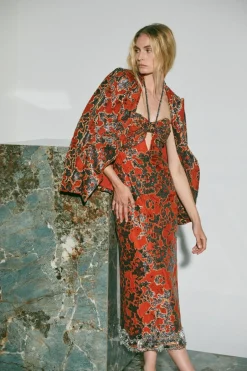 Outerwear-Johanna Ortiz Truly Treasured Blazer In Orange