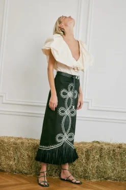 Tops-Johanna Ortiz Vientos Salvajes Top In Ecru