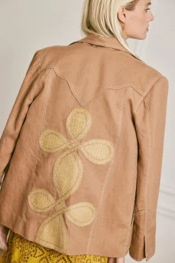 Outerwear-Johanna Ortiz Vision Quest Blazer In Camel