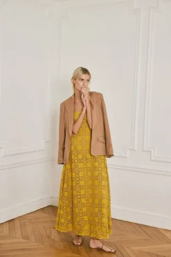 Outerwear-Johanna Ortiz Vision Quest Blazer In Camel