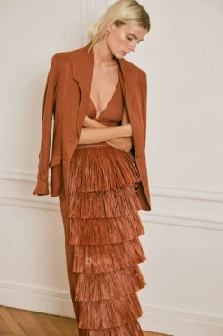 Outerwear-Johanna Ortiz Vision Quest Blazer In Terracota