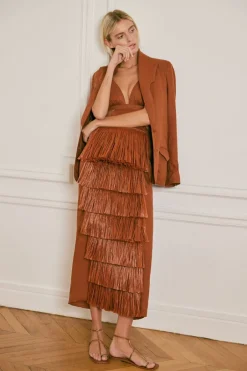 Outerwear-Johanna Ortiz Vision Quest Blazer In Terracota