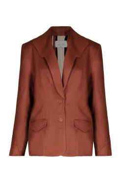 Outerwear-Johanna Ortiz Vision Quest Blazer In Terracota