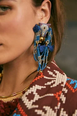 Jewelry-Johanna Ortiz Welcome To The Jungle Earrings In Indigo
