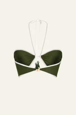 Swimwear-Johanna Ortiz Yacumama Bikini Top In Military